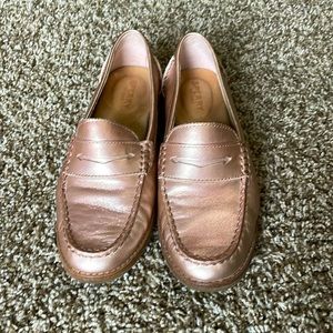Rose Gold Sperry Loafers